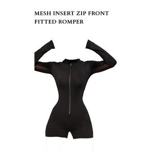 Mesh Black Jumpsuit Romper